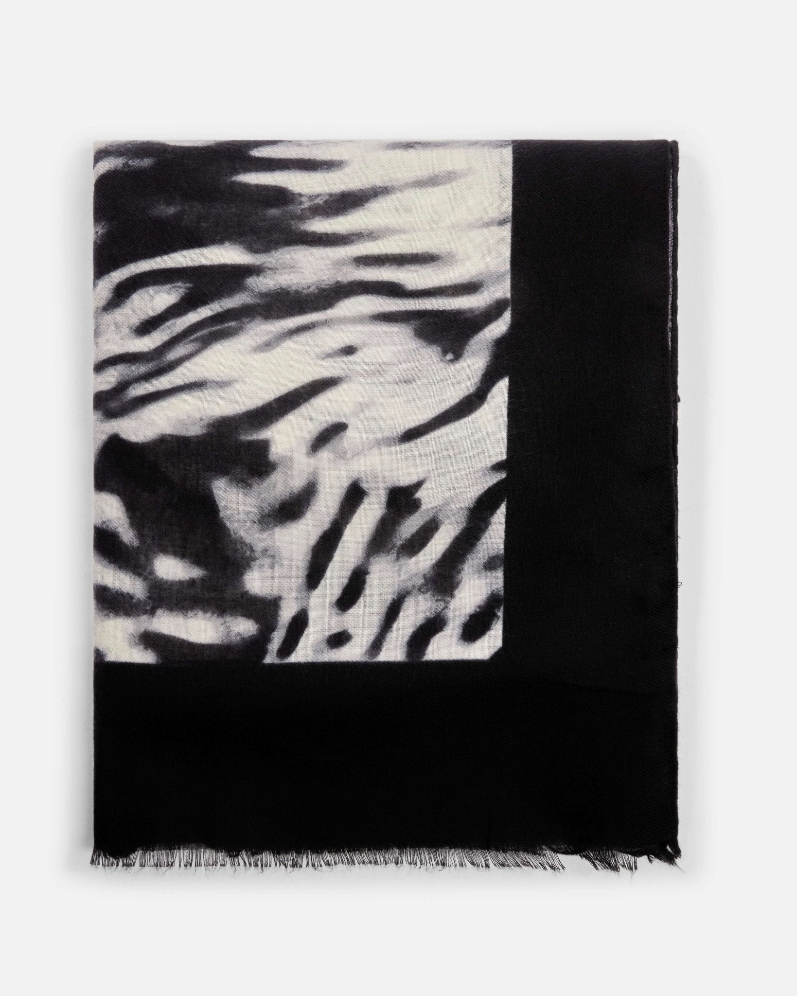FOULARD YAKIA ECRU NOIR - minelli.fr