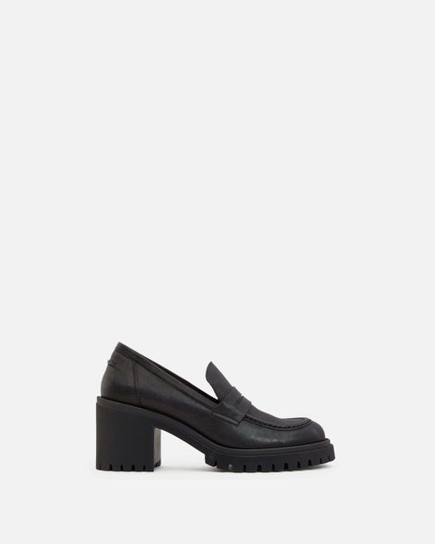 Mocassins En Cuir Minelli Taille 37 - Noir, Talons Un Peu Abîmés, Occasion Portée
