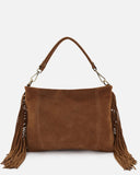 SAC À FRANGES GLORIA/VEL COGNAC - minelli.fr