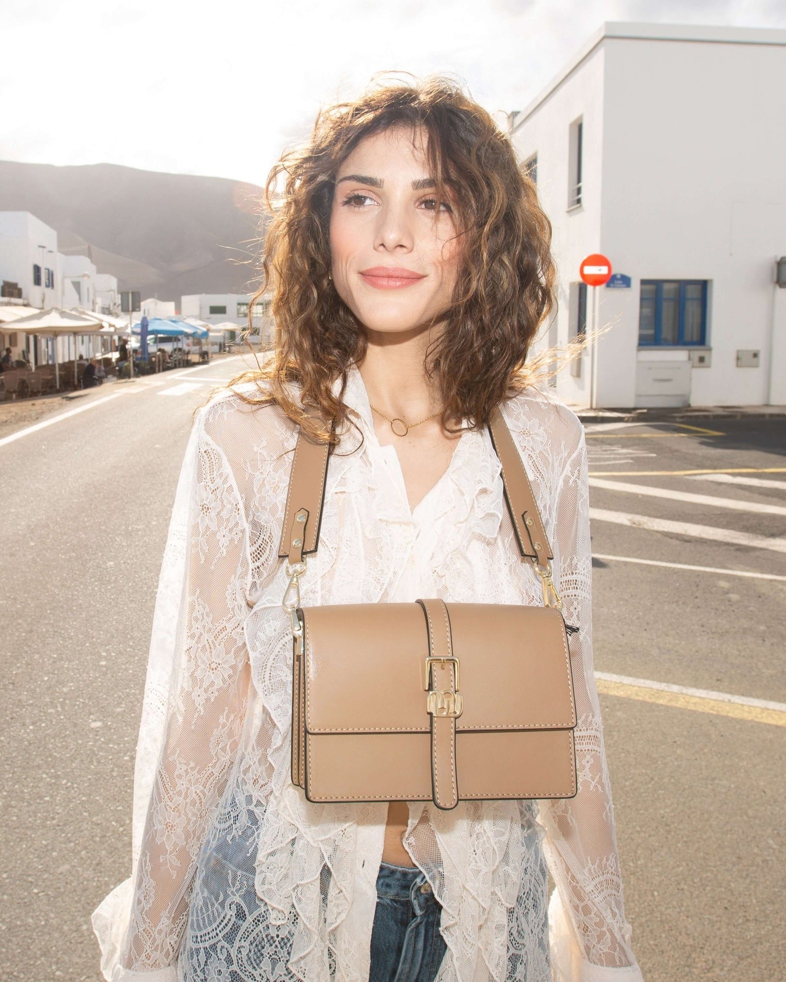 Sac à main femme cuir Minelli cognac Sac à main femme cuir Minelli cognac