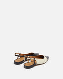 SLINGBACKS MIPOLL/BI NOIR ECRU - minelli.fr